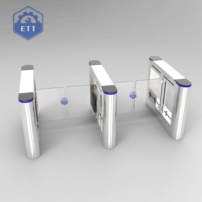 Optical Swing Turnstile Gat Access Control System Audible alarm Full Height Security