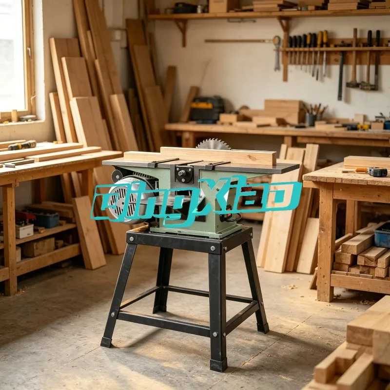 Multi Functional Woodworking Machine Integrated Cutting Planer And Drilling For Furniture Making And Wood Processing Application