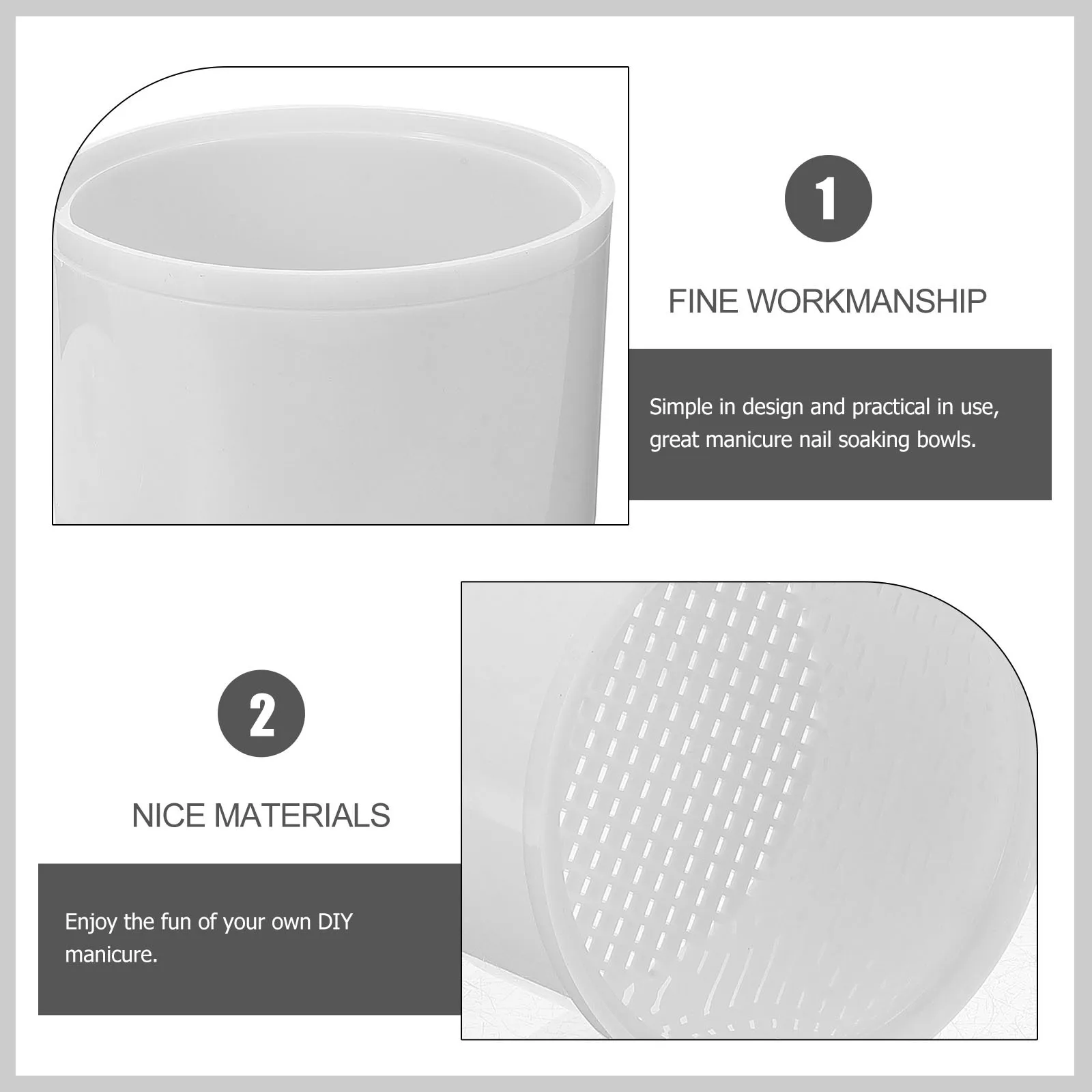 Ferramenta de manicure caixa de limpeza resistente plástico ferramenta da arte do prego bandeja mais limpa para salão de beleza uso doméstico tigela de imersão para pinças pequena