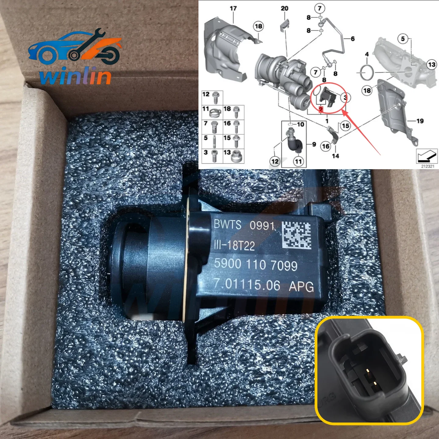Turbo Diverter Solenoid Valve 11657593273 11657566324 11657578683 for Mini Cooper S R55 R56 R57 R58 2007-2016 1.6L