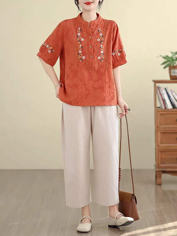 Conjunto de camiseta de manga corta de verano Dynamic Brother Mom, conjunto de camiseta y pantalón de lino y algodón con esta...