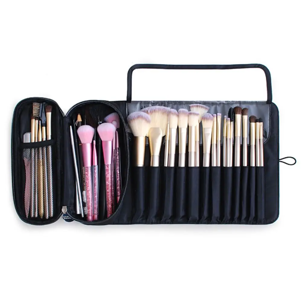 Waterproof Makeup Brush Bag Rolling Bags Dust-proof Makeup Brush Holder Save Space Large Capacity Cosmetic Storage Bag Women