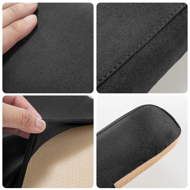 Car Armrest Mats Suede Support Pad Protection Cushion For Skoda Vrs Scala Mk3 Kodiaq Kamiq Karoq Fabia Superb Yeti Octavia Rapid