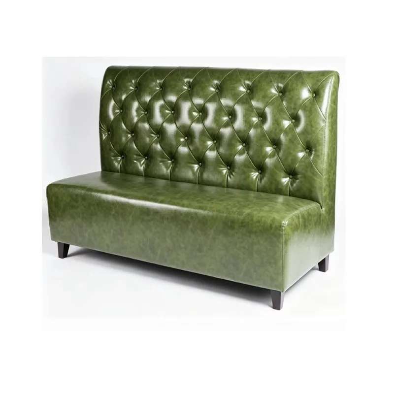 Leather Restaurant Booth Seating Sofa-Modern Durable Design for Hotel Cafe Living Room Dining