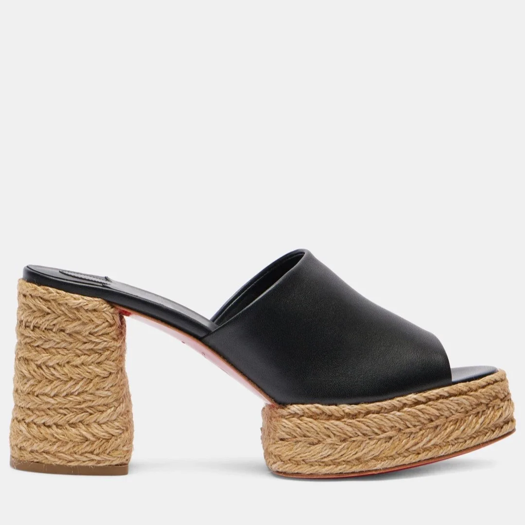 

2025 Summer Women's New Style Braided Enamel Sole Slip On Platform High Heel Peep Toe Casual Sandals Out Wear Fashion Slippers