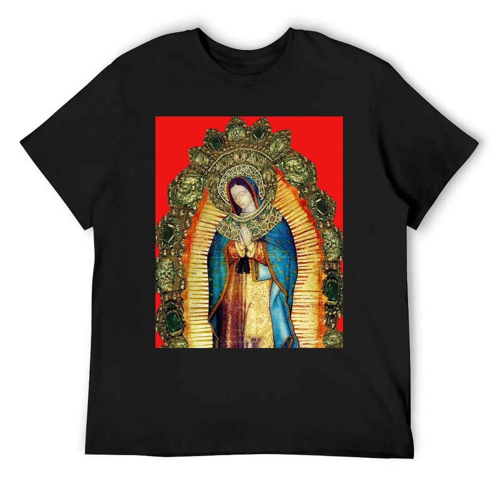 

Our Lady of Guadalupe Mexican Virgin Mary Mexico Angels Tilma Aztec Queen of Heaven T-Shirt