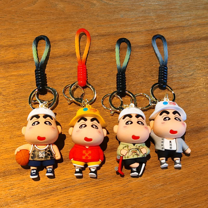 

Cute Korean-style Crayon Shinchan Keychain Hanging Decoration Dress-up Doll for Export Funny Car Gift Fashion Toys Anime Frind