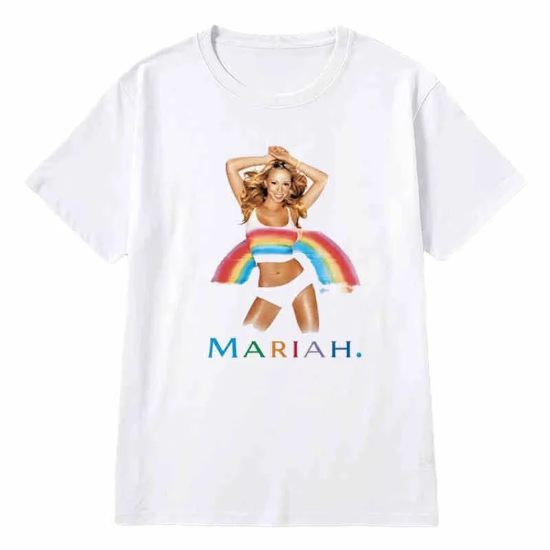 

Summer Fashion Printed T-shirt Fan Gift Clothing Women's T-shirt Mariah Carey T-shirt Women's Short-sleeved Short-sleeved Shirt