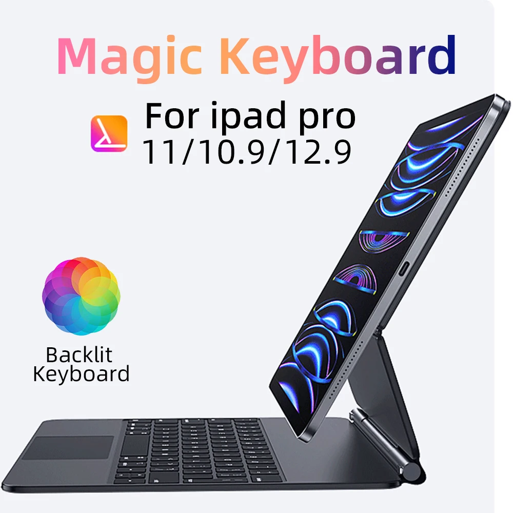 

Backlight Magic Keyboard for iPad Pro 12 9 12.9 M2 2022 for iPad Pro 11 2022 10th iPad Air 5 Air 4 Bluetooth Keyboard folio