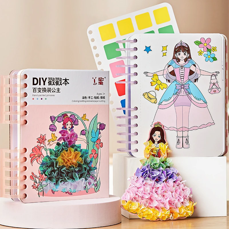 

Painting Sticker DIY Craft Toys Art Girls Poking Princess Magical Children Gifts DIY Poke Toys Educational Magical Children Gift