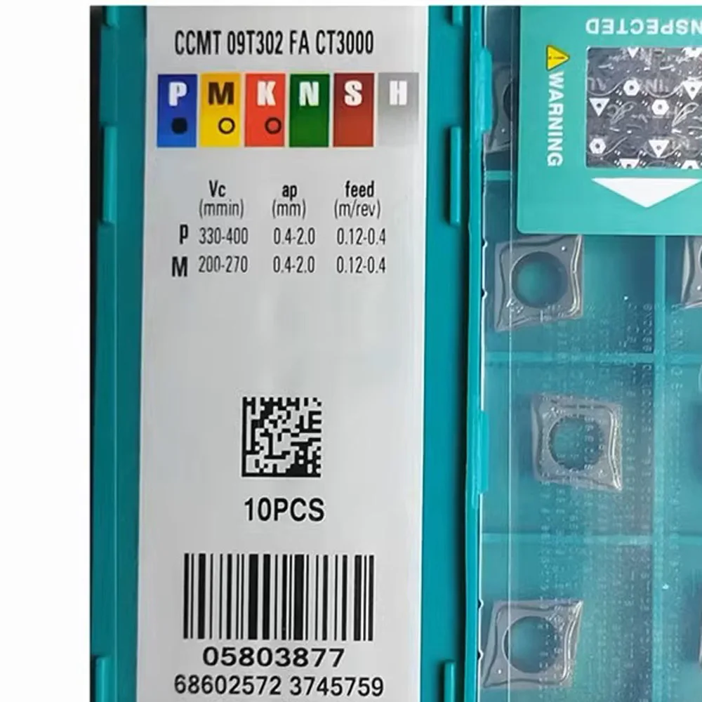Frese per metalli originali Utensili per tornitura CNC CCMT09T304FG CCMT09T304MT CT3000 CCMT09T308MT TT8020 CCMT09T304PC TT9080 Inserto per tornio