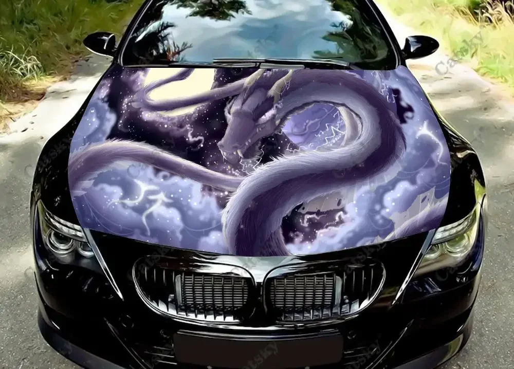 

Chinese dragon Car hood vinyl stickers wrapped PVC film hood decals stickers general car modified hood protection stickers