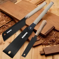 Juego de sierra de tracción japonesa sierra de doble cara pequeña de 6 pulgadas 17/6-10 TPI doble borde 17 TPI sierra de borde único para tubería de madera y PVC