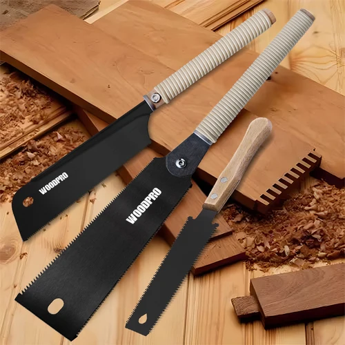 Juego de sierra de tracción japonesa sierra de doble cara pequeña de 6 pulgadas 17/6-10 TPI doble borde 17 TPI sierra de borde único para tubería de madera y PVC