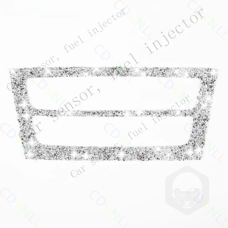Q+ For Tesla Model X S 12-21 Diamond-Studded Rear Seat Air Outlet Vent Frame Cover