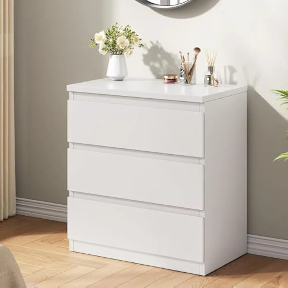 

Dresser 3 Drawer Dresser for Bedroom, Simply Modern Chest of Drawers and Nightstand, Wood Storage Dresser with Deep Drawers