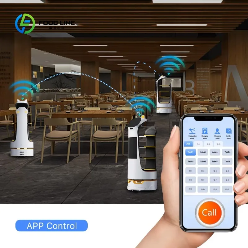 전기 음식 배달 차량 로봇 레스토랑 웨이터 서비스 로봇 레스토랑 커피숍 호텔 및 패스트푸드점용