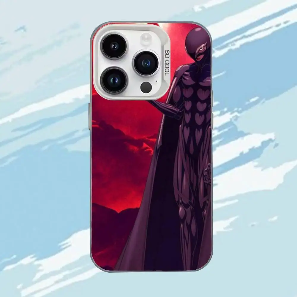 Чехол для телефона Anime B-Berserk G-Griffith для iPhone 17,16,15,14,13,12,11, Mini,Pro,E,MAX, белый матовый противоударный чехол