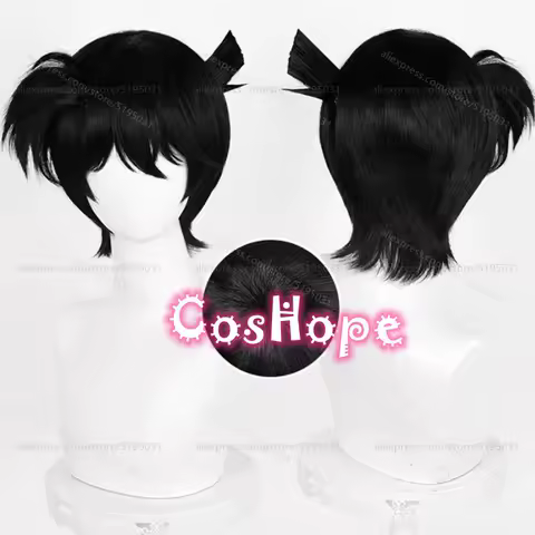 Kudou Shinichi Cosplay Wig 30cm Conan Edogawa Black Wig Jimmy Kudo Cosplay Anime Cosplay Wigs Heat Resistant Synthetic Wigs