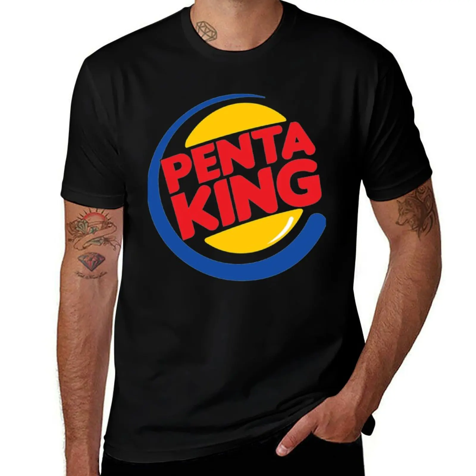 PENTA KING T-Shirt Luxury man oversized t shirt plain white t shirts men