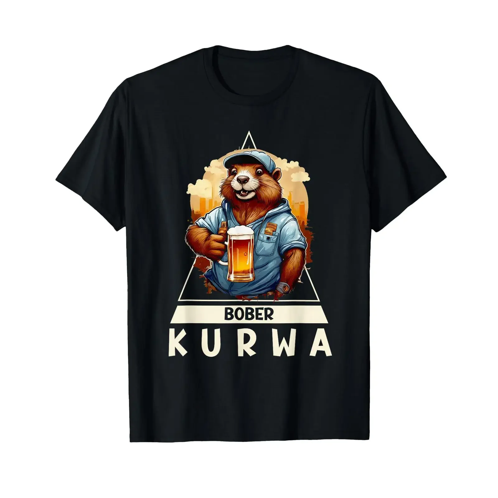 Funny Bober Bóbr Kurwa Polish Beer T Shirt vintage Washed fashion designer clothes Stretched Soft Slightly