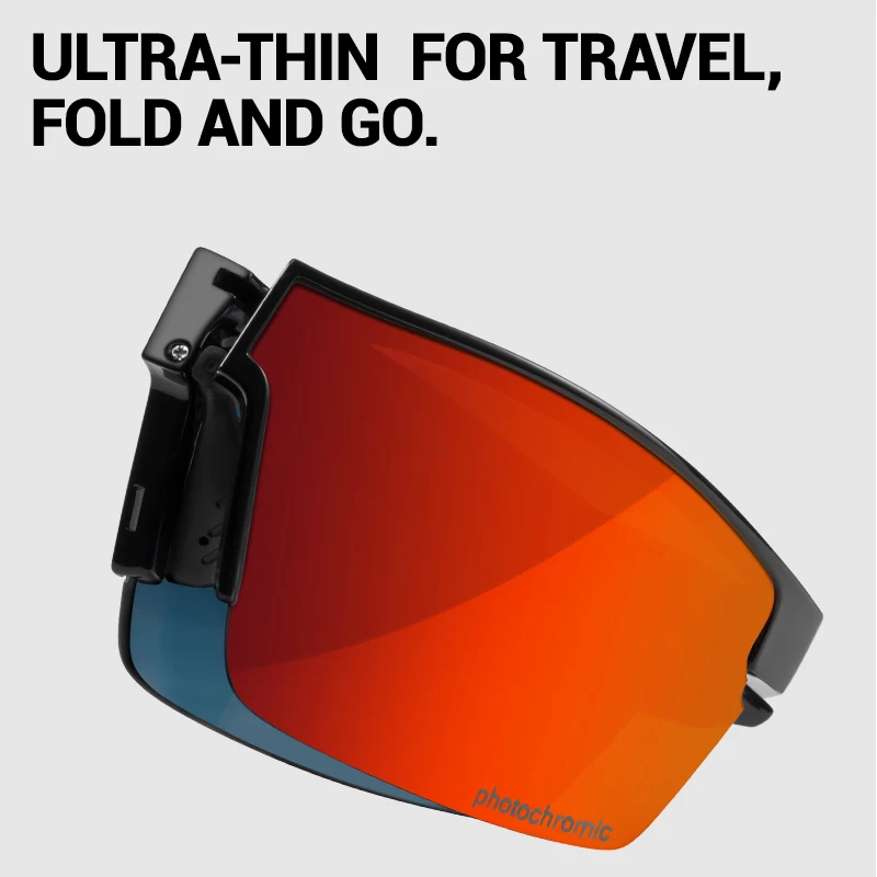 Kapvoe UV400 Photochromic Protection Sports Glasses Cycling Sunglasses Men Women Riding Windproof Goggles Driving Eyewear