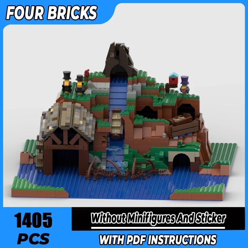 Klocki konstrukcyjne Moc, Splash Mountain, technologia, klocki modułowe, model, prezenty, zabawki świąteczne, zestawy DIY, montaż