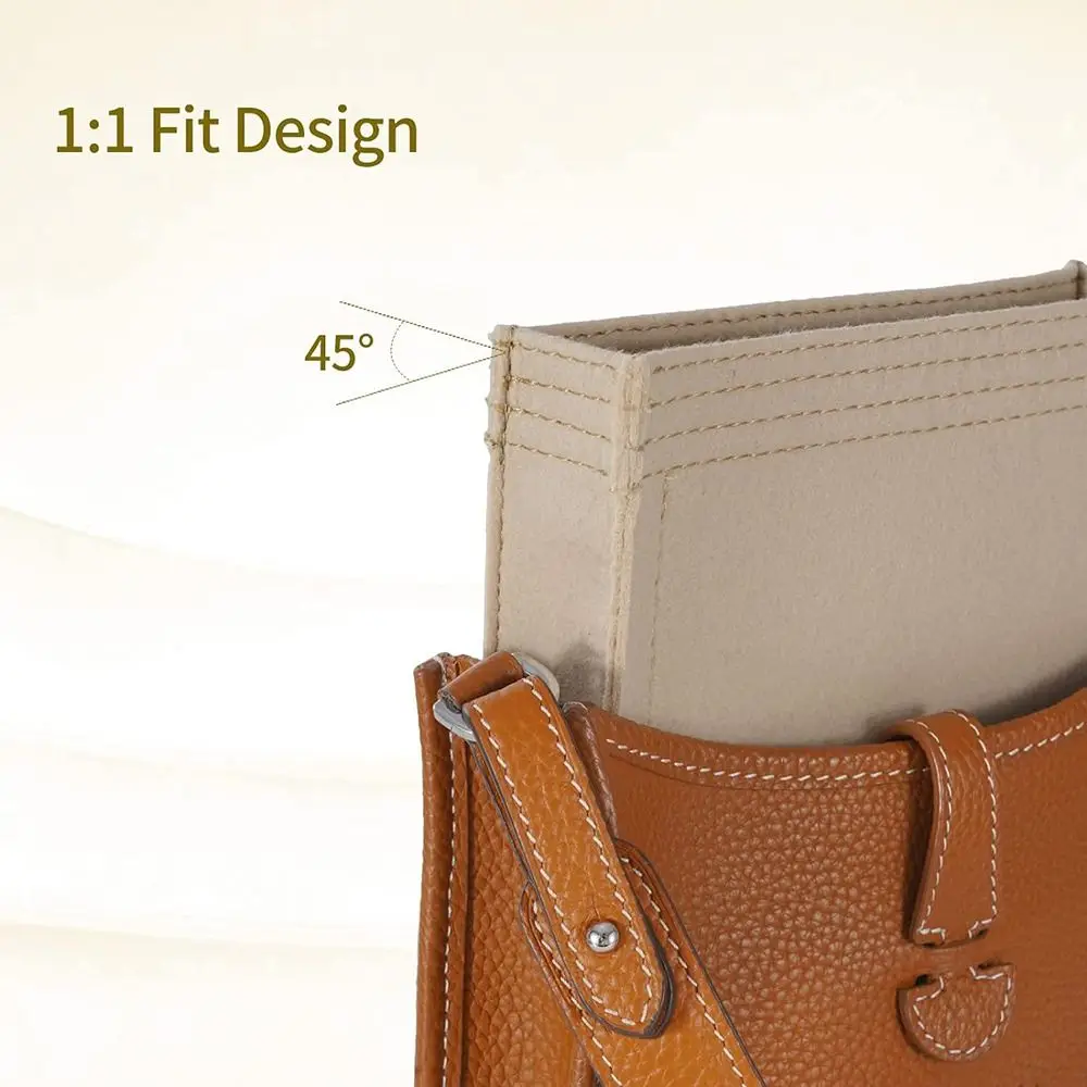 Durable Felt Handbag Insert Bag Portable Multi-Pocket Bag Organizer Travel Inner Bag for Evelyne 16/29/33