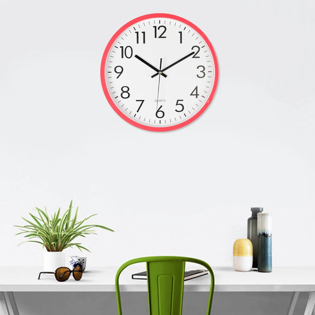 

Wall Hanging Clock 10inch Minimalist Color Silent Wall Clock Decoration for Bedroom Living Room Kitchen