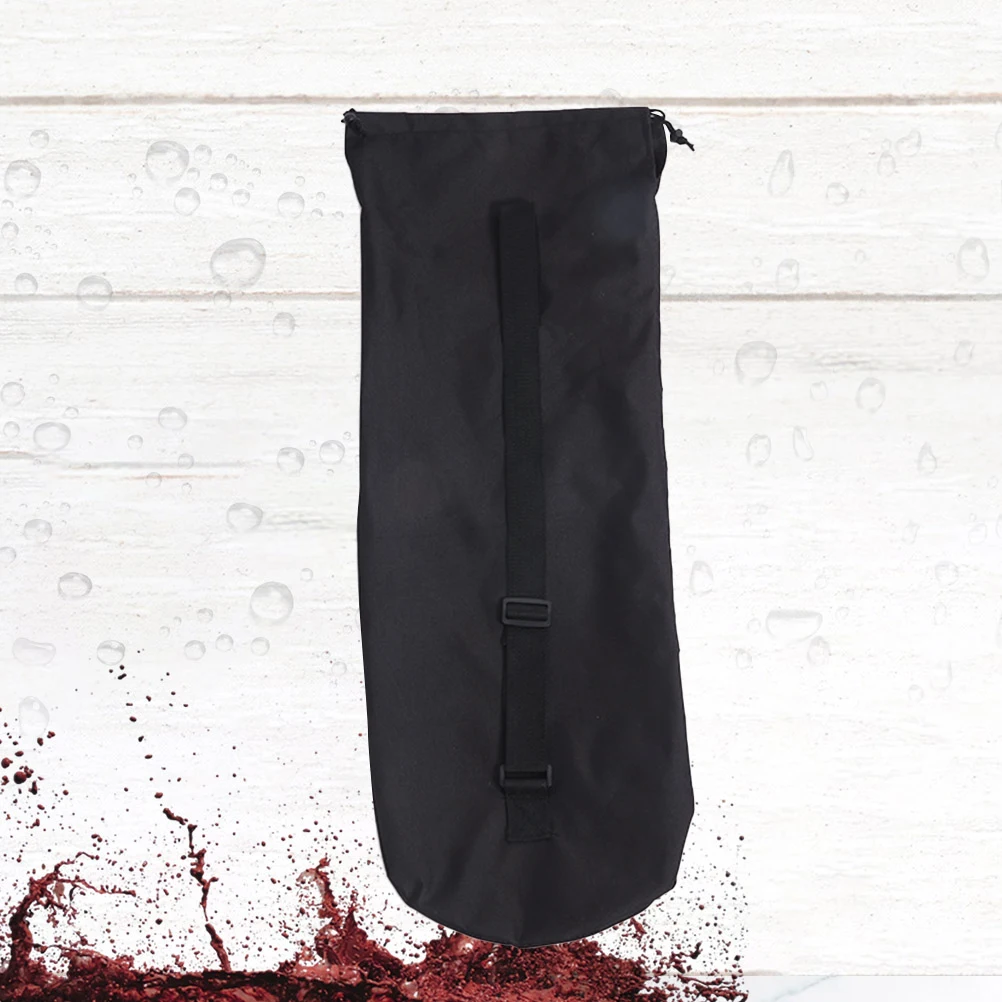 حقيبة ظهر مقاومة للماء للتزلج شديدة التحمل برباط للإغلاق للرجال والنساء والسفر في الهواء الطلق وتخزين السكوتر باللون الأسود