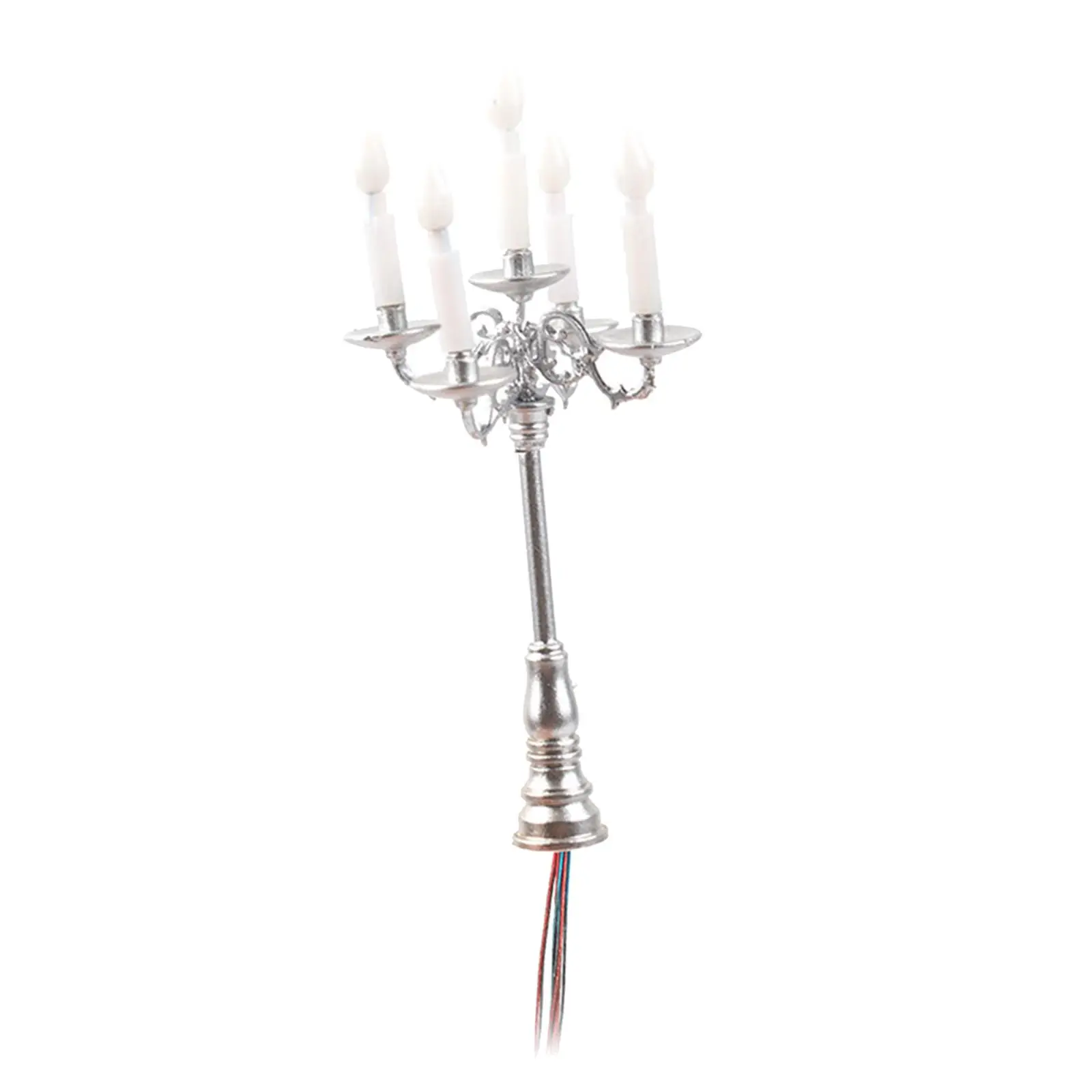 ミニチュアドールハウス燭台合金 ABS LED キャンドルライトモデル家具装飾品家や庭用