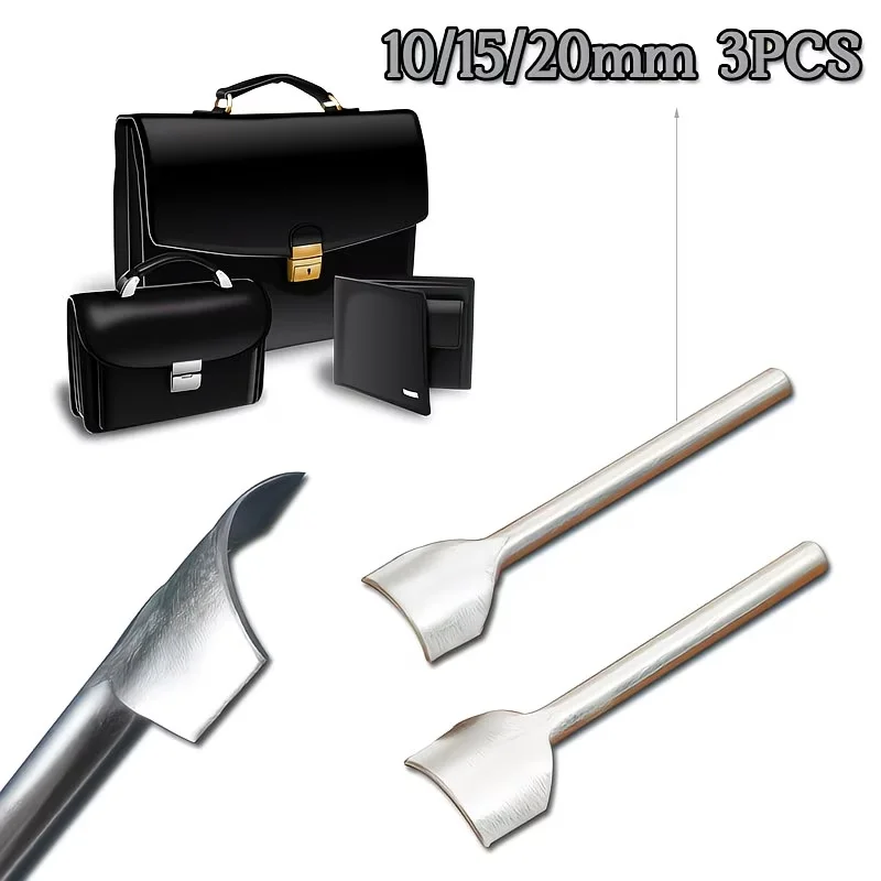 3pcs Shallow Half-Circle Leather Punches, Precision Edge Cutting Tools for Wallets, Belts & Bags, Professional Manual Leather