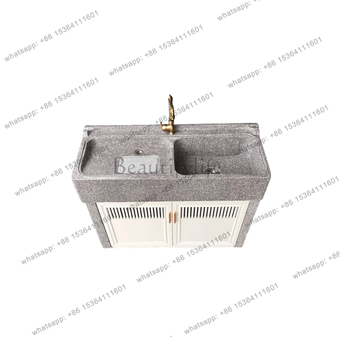 Balcony stone pool basin with rubbing board outdoor marble laundry pool integrated