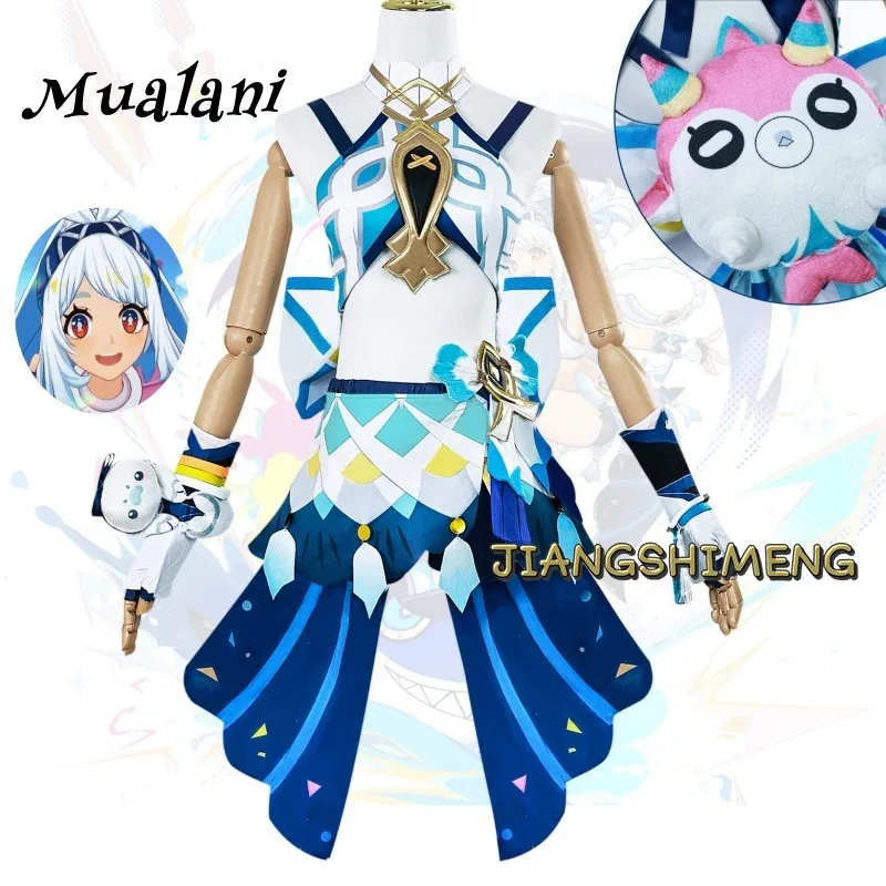 

Mualani Cosplay Costume Game Genshin Impact Natlan Mualani Anime Role Play Carnival Party Suits Halloween Coaplay Clothing Wig