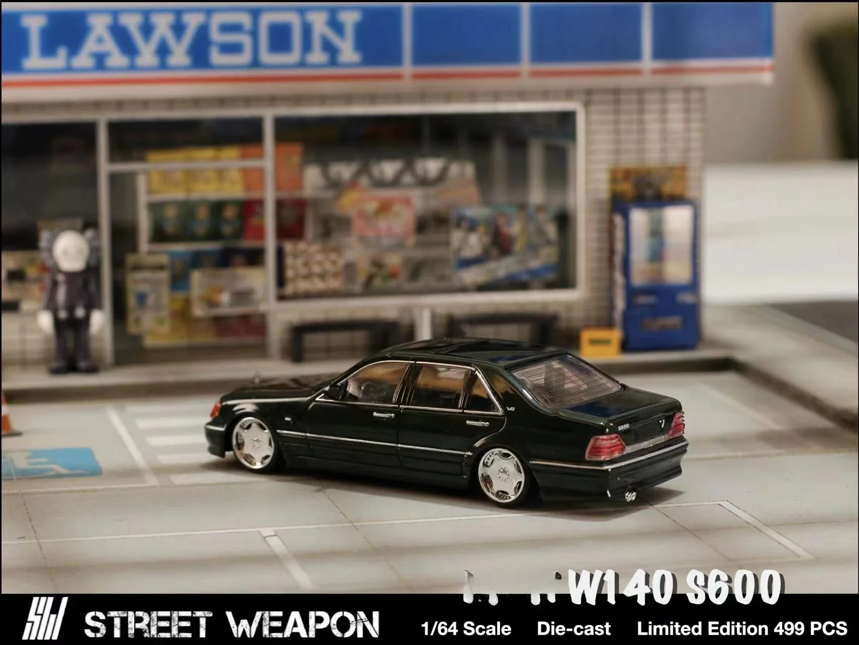 SW 1:64 W140 S600 Green Limited 499 Diecast Model Car