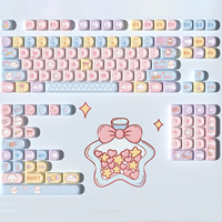 131 Keys MOA Profile Keycap Cute Candy Bear Dye Sublimation PBT Keycaps For Mx Switch Mechanical keyboard Custom Key Caps GK61