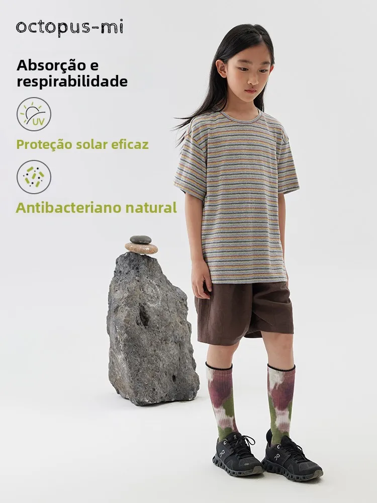 octopusmi-t-shirt-raye-naturel-han-hanma-pour-enfants-respirant-a-manches-courtes-evacuant-l'humidite-vetements-d'ete-pour-enfants