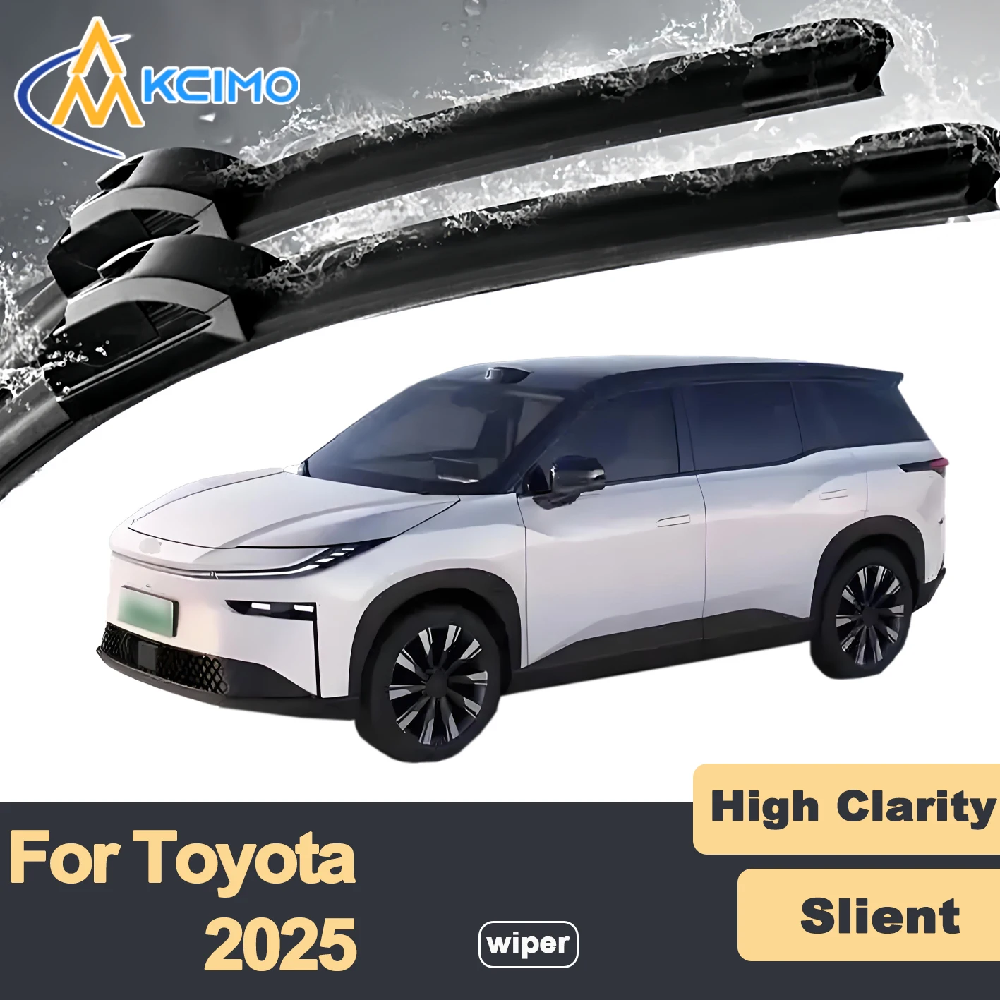 

Premium Rubber Durable Silent Windshield Wiper Blades 2pcs for Toyota bZ3X EG10 2025 Front Wiper Blades Set