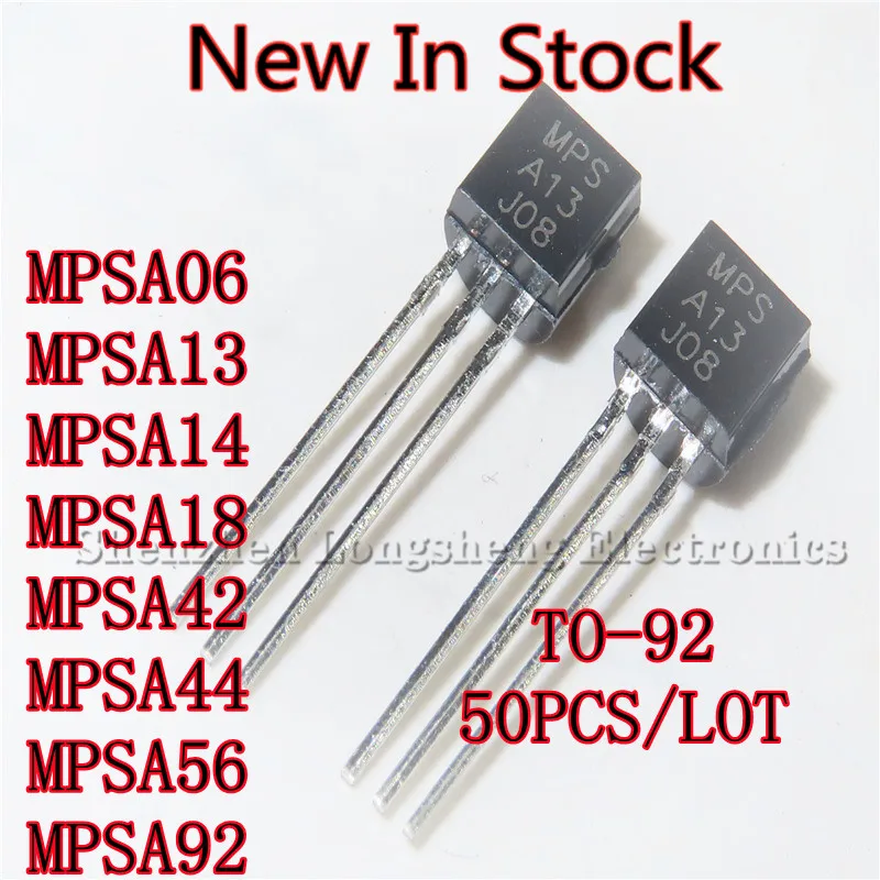 

50PCS/LOT MPSA06 MPSA13 MPSA14 MPSA18 MPSA42 MPSA44 MPSA56 MPSA92 TO-92 Darlington triode New In Stock