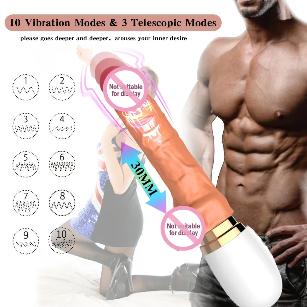 Automatic Plug Gun Machine Electric Dildo Simulation Telescopic Vibrator Female masturbator Adult Sexmachine Sex Toy Joinjjtoy