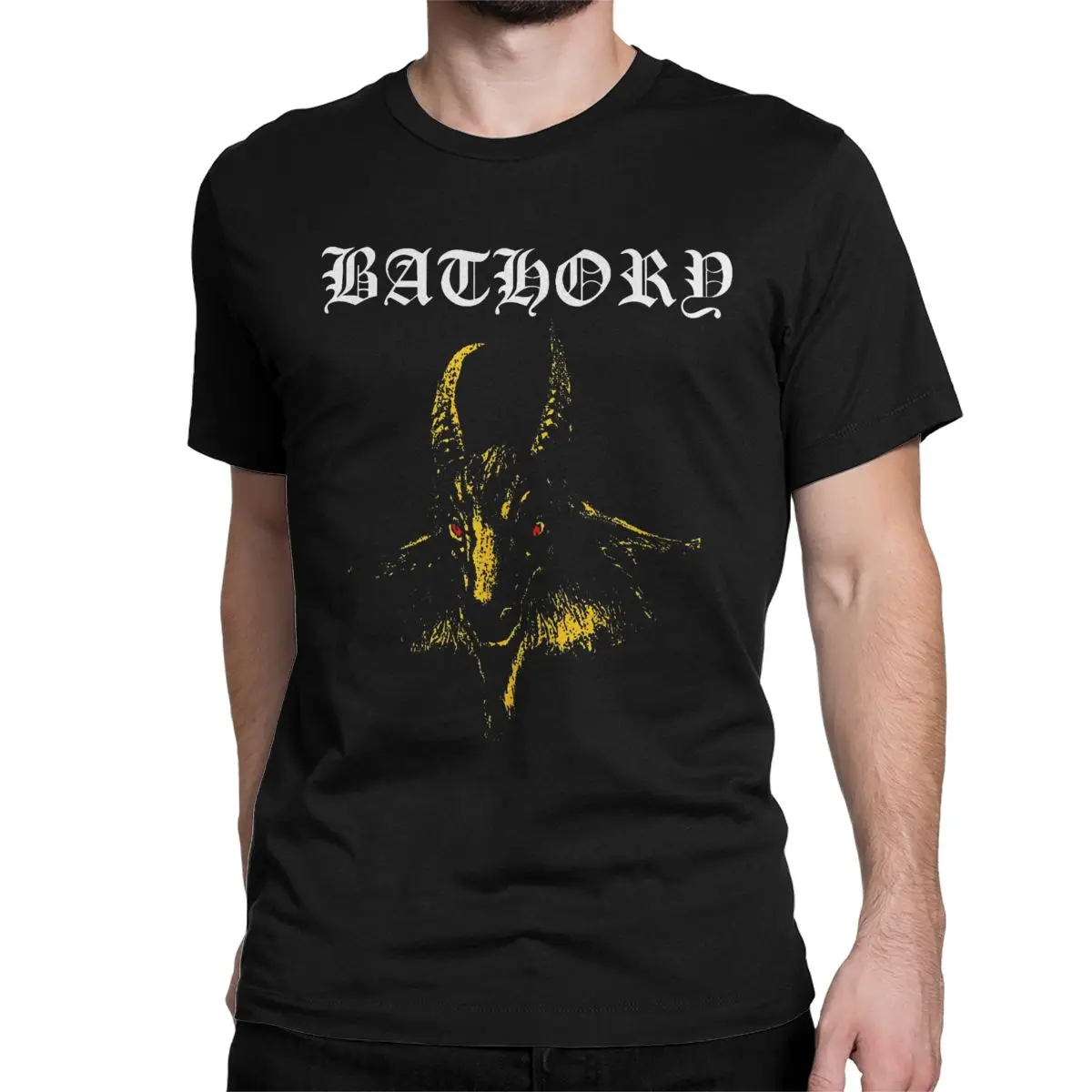 Goat Logo Black Metal Band Rock T Shirt Men Women's Pure Cotton T-Shirts Crew Neck Bathory Tees Short Sleeve Clothing Plus Size