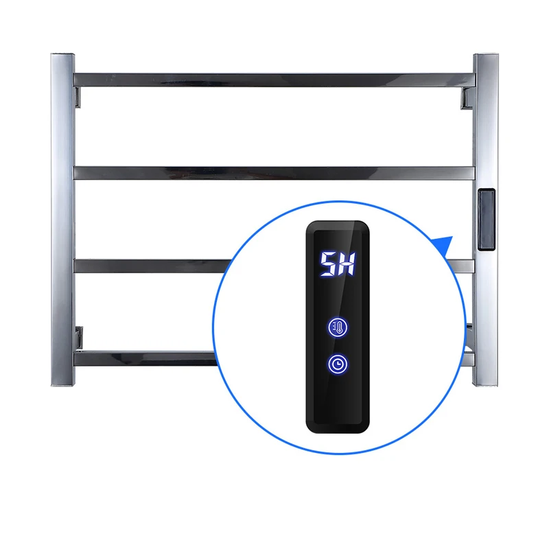 Imagem -03 - Elétrica Toalha Warmer Rack 304 Timing Controle de Temperatura Trilho Aquecido 450x600x110 mm 110v 220v Aço Inoxidável