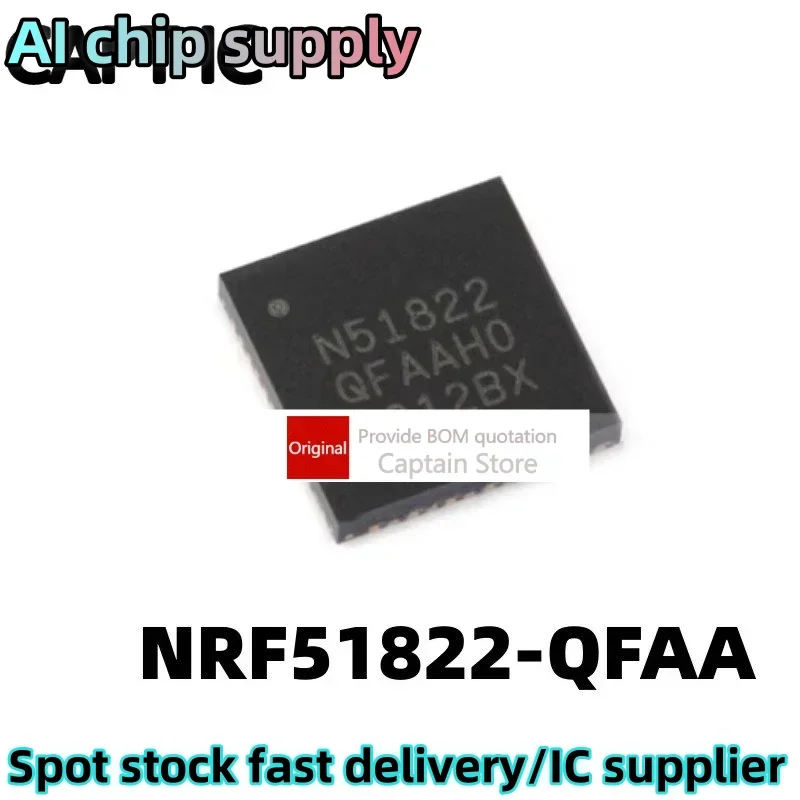 5PCS NRF51822-QFAA Low Power Bluetooth Wireless Chip NRF51822