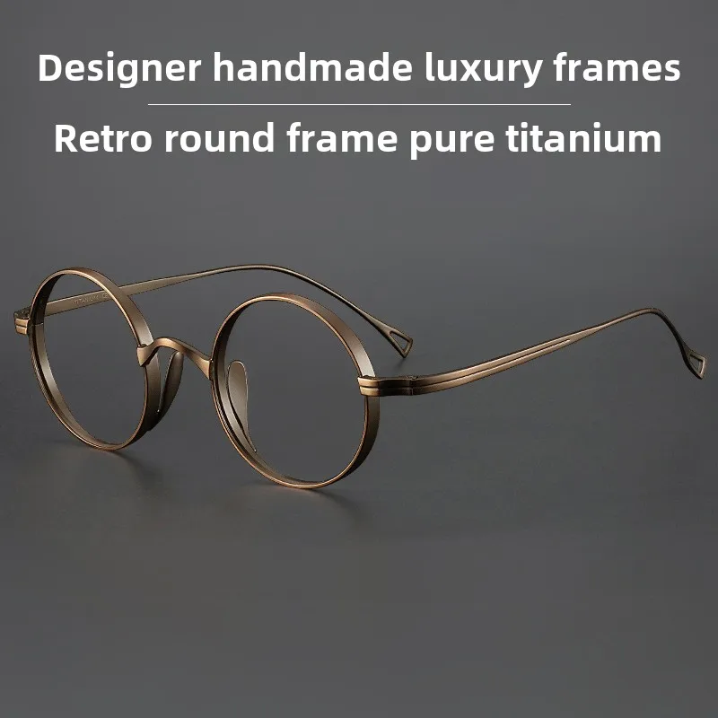 

Ultra-Light Japanese Retro Small-Frame Pure Titanium Myopic Eyeglasses Frames For Men And Women Prescription Eyeglass Frames