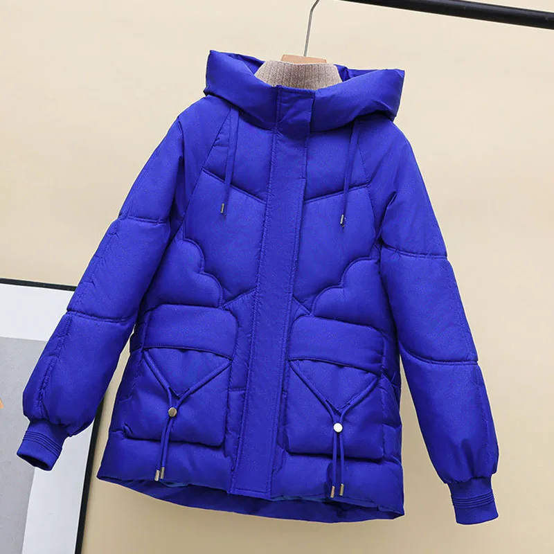 Down Cotton-Padded Jacket Bread Service Loose Warm Cotton Padded Coat 2023 New Winter Parkas Korean Thick  Women Outwear 4XL