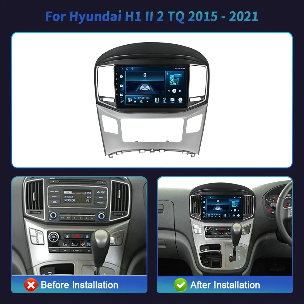 Android 14 For Hyundai H1 II 2 TQ 2015-2021Car Radio Multimedia Navigation GPS Wireless Bluetooth Carplay Screen Stereo System