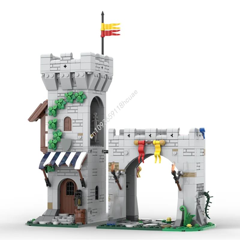 755 قطعة MOC الأسد فارس S وحدات تاون بوابة نموذج هدية الكريسماس اللبنات لعبة البناء تجميع الطوب الإبداعي للأطفال #4