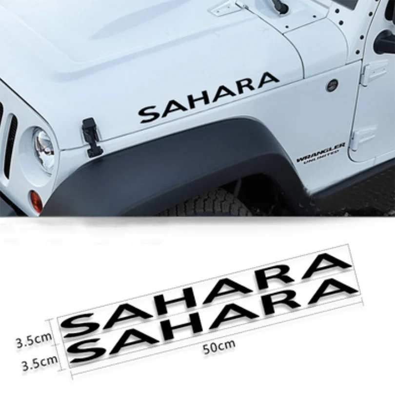 Engine Hood Side Fender Letter Character Body Decal Vinyl Sticker Wrap Stickers for Jeep Wrangler Sahara XJ TJ JK CJ TJ YK JL