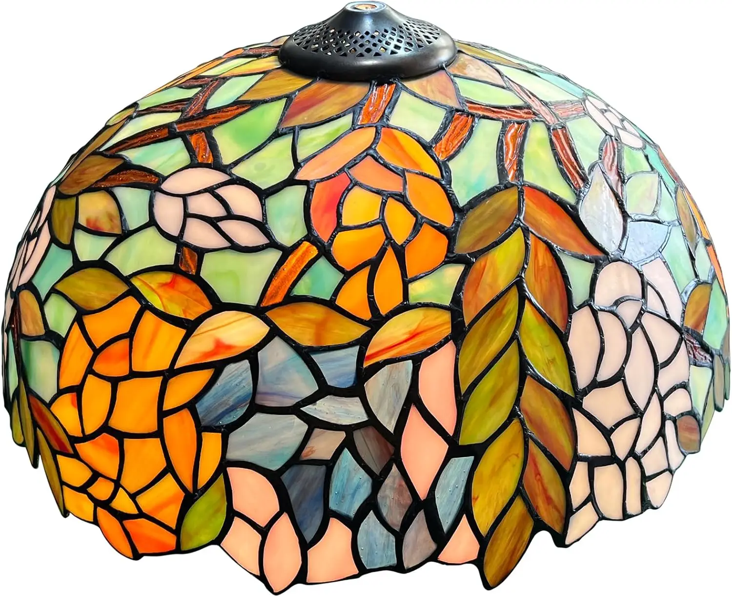 

Tiffany Lamp Shade 16 Inches Wide Accessories Replacement Wisteria Style Stained Glass Lampshade for Table Lamp Floor La