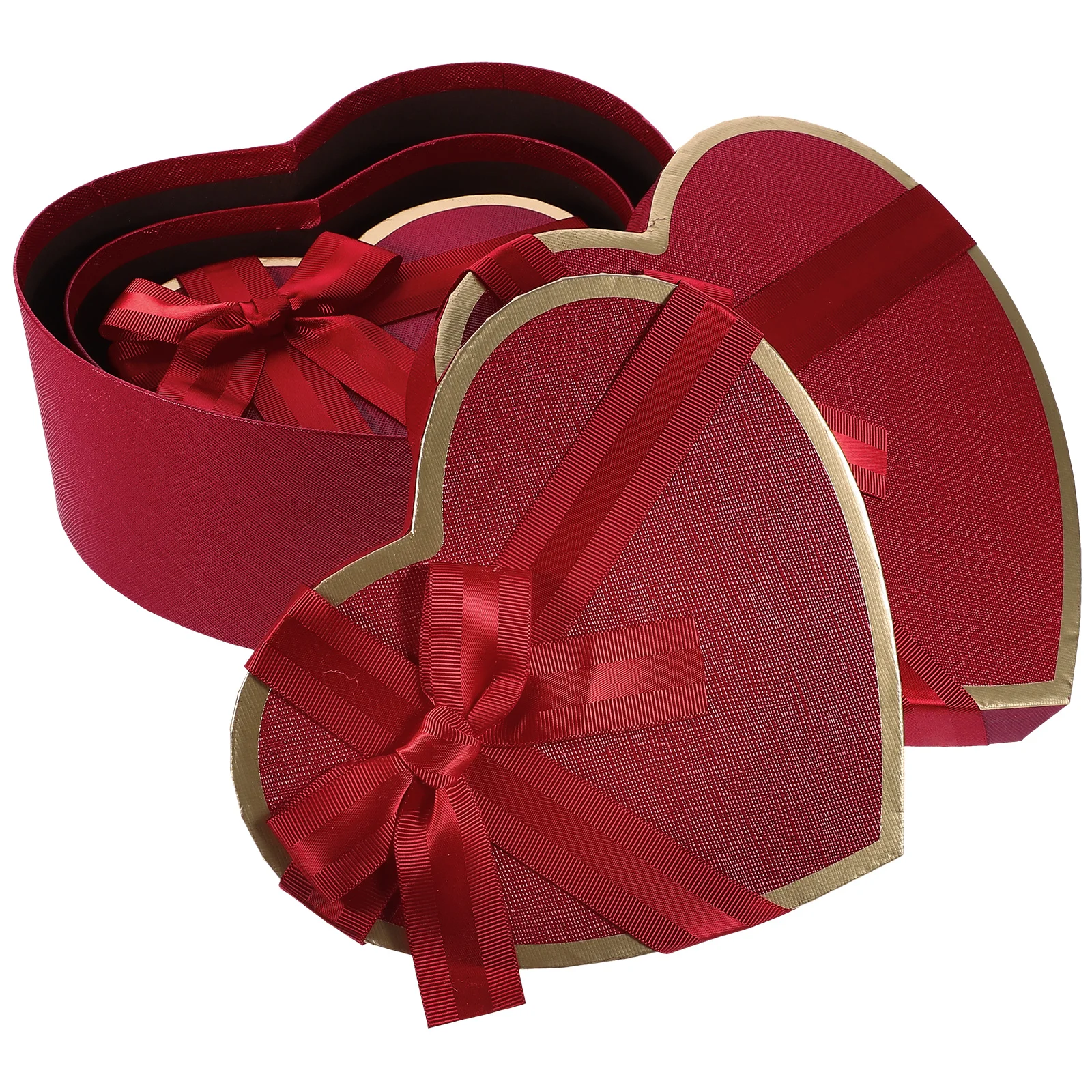 3pcs Heart Shaped Gift Box For Valentine Packaging Boxes Wedding Anniversary Heart Shaped Gift Boxes Birthday Gift Packing Box